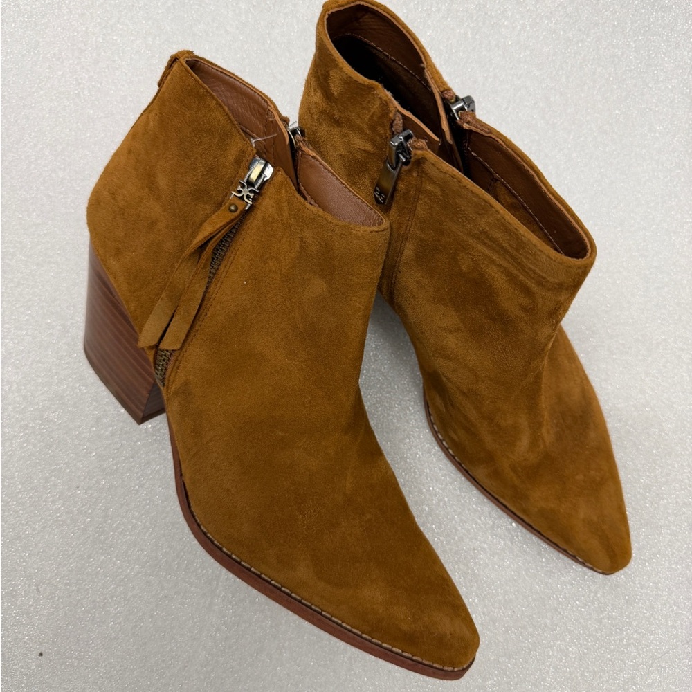 Sam Edelman Tan Suede Ankle Booties